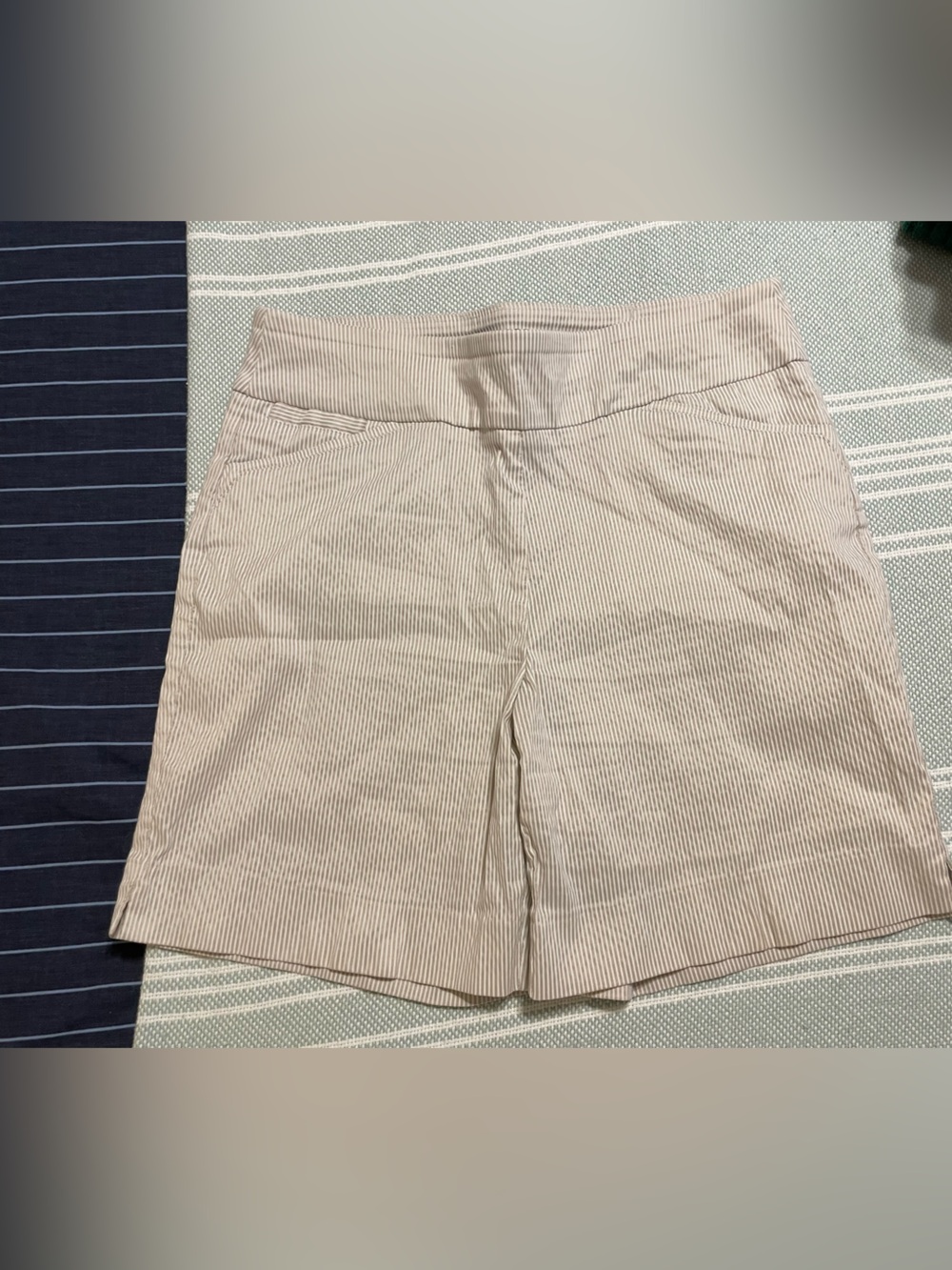 Striped Beige Work Short